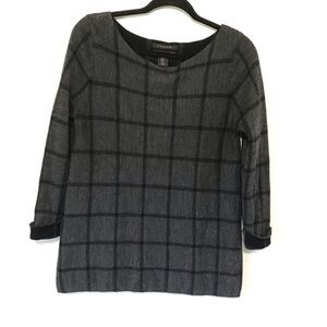 Tahari 100% Merino Wool Boatneck 3/4 Sleeve T01